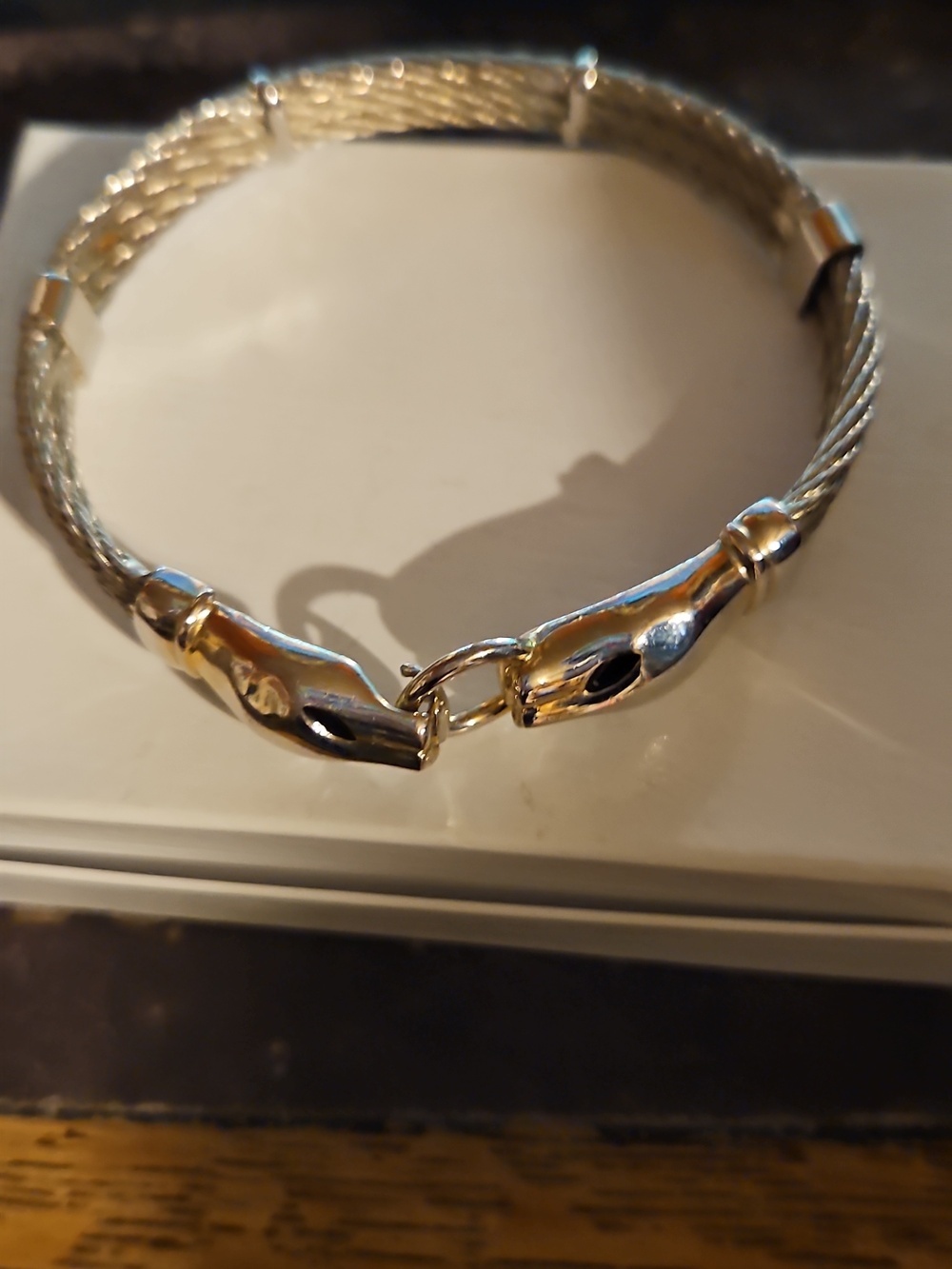Silvertone Panther Head Bracelet - Picture 4 of 4